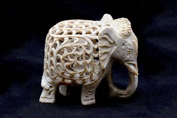 2 inch Green Marble Elephant Statue