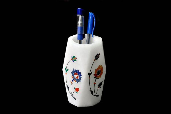 White Round Pen Holder of 4 inch