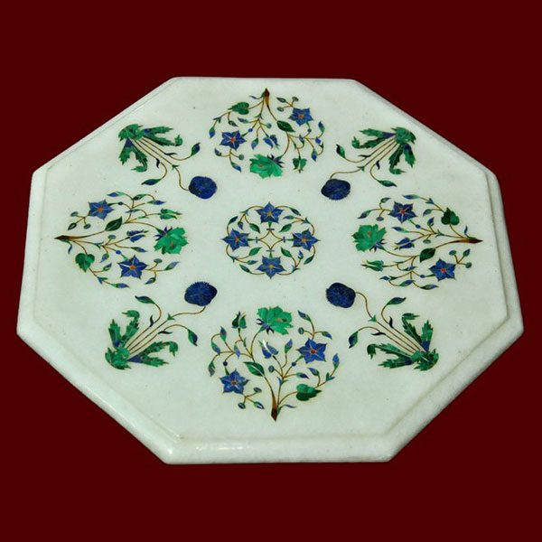 White Octagonal Table Top of 14 inch